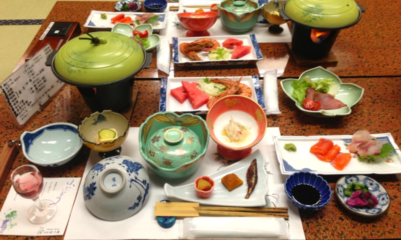 Aftensmad på Ryokan i Japan