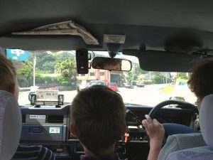 Taxi på vej til Touji