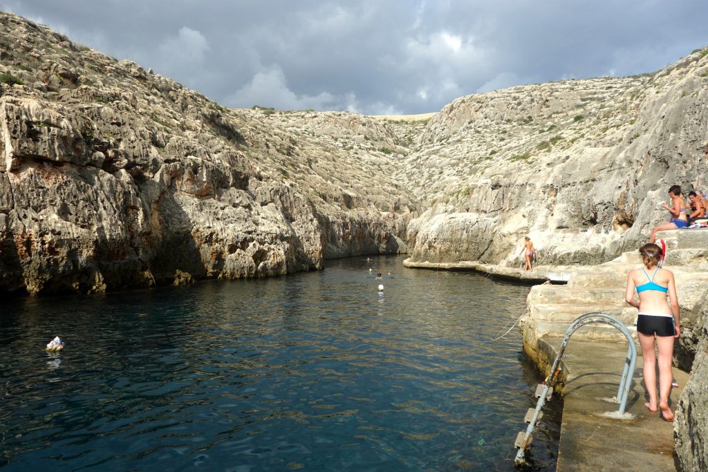 Blue Grotto svømme område