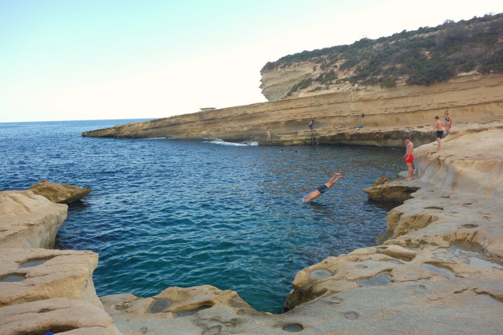 Hovedspring i St Peters Pool.