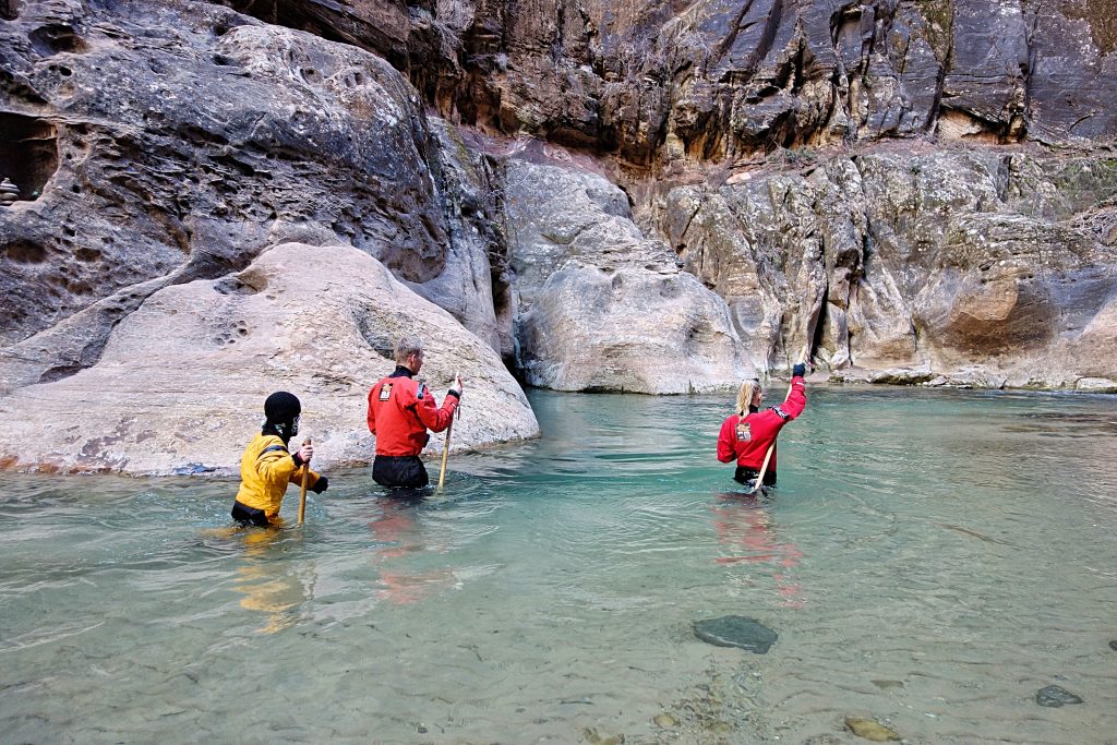Narrows walk i Zion National Park