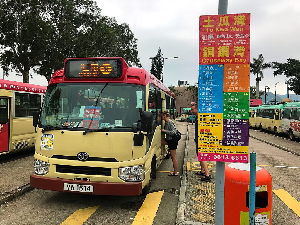Bussen fra Sai Kung til Mong Kok