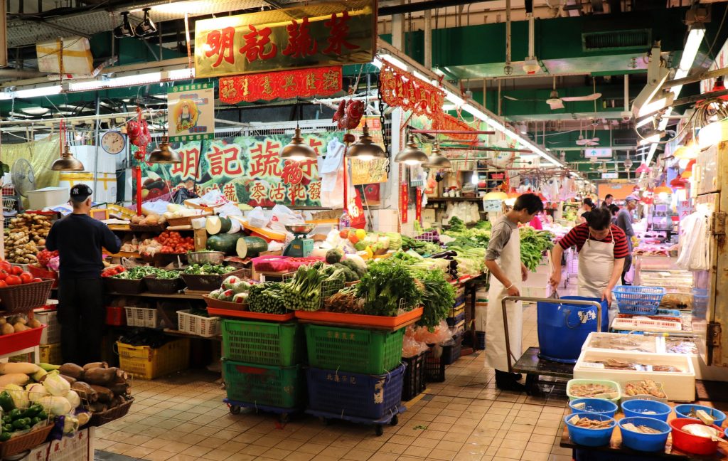 Kowloon City Market and cooked food