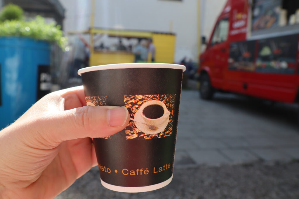 Street food i krakow caffe latte