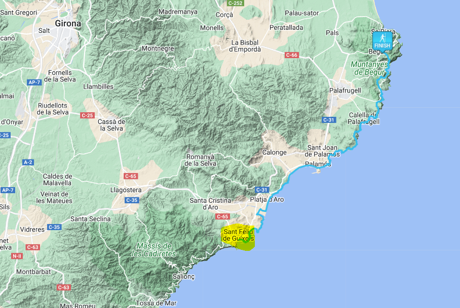 kort over camino de ronda
