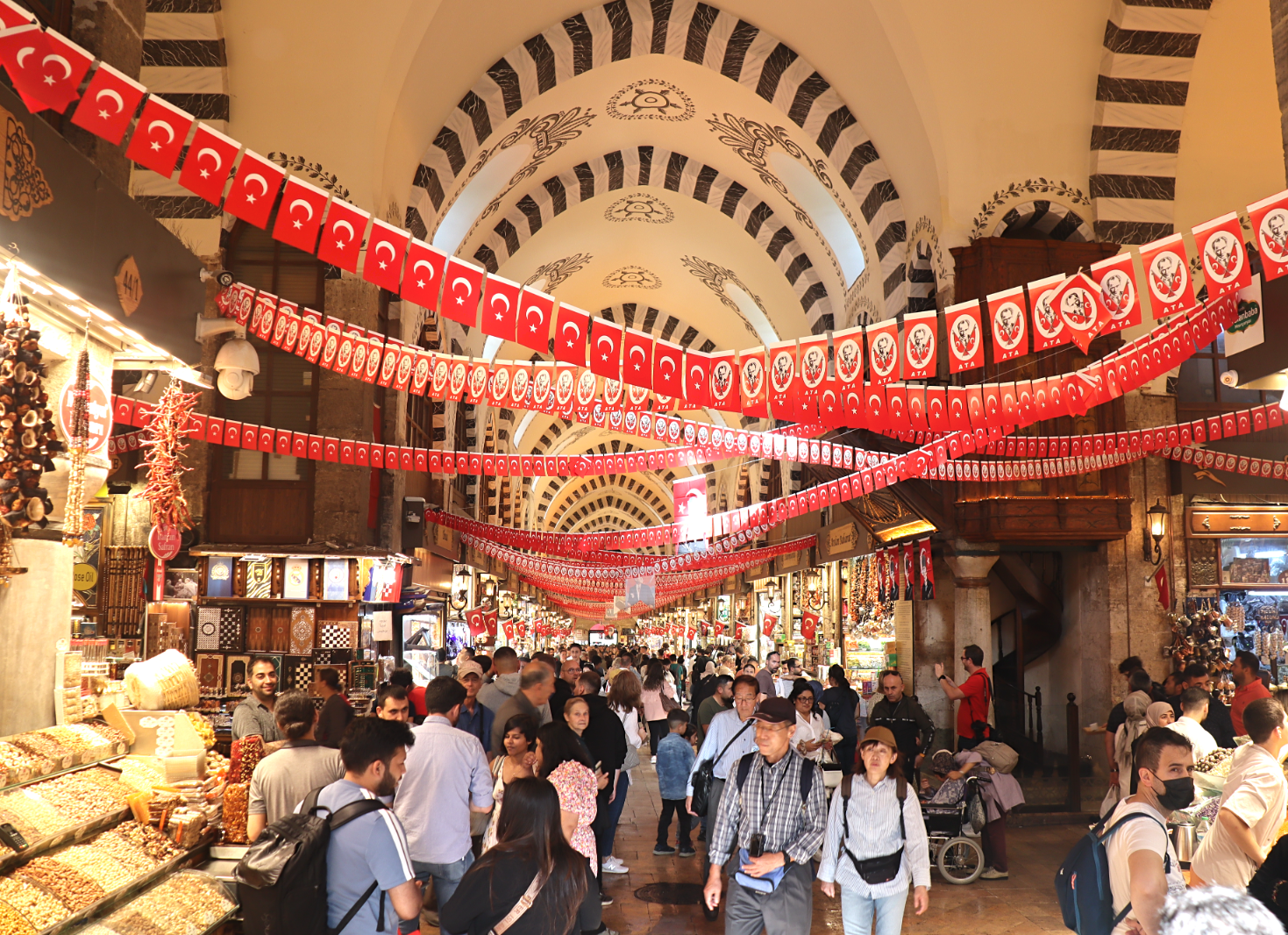 Spice bazar indenfor i Istanbul