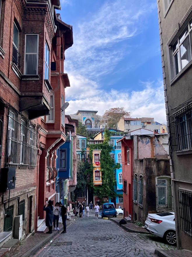 farverige kuperede Balat Istanbul